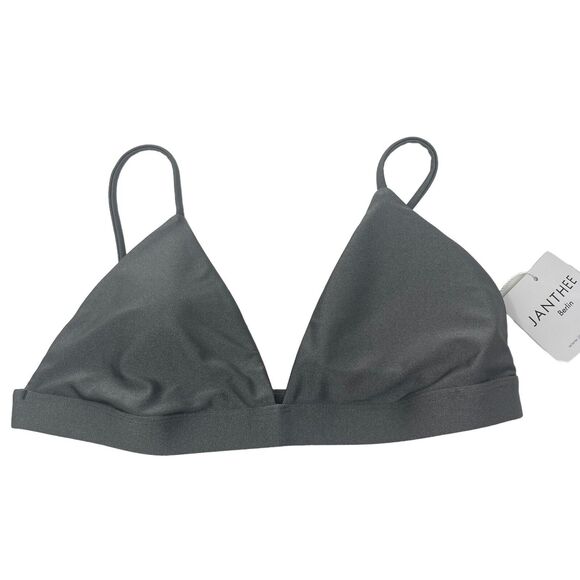 Janthee Berlin Bocas Tribe Grey Shimmer Bikini Top NWT Womens XL - Picture 1 of 6